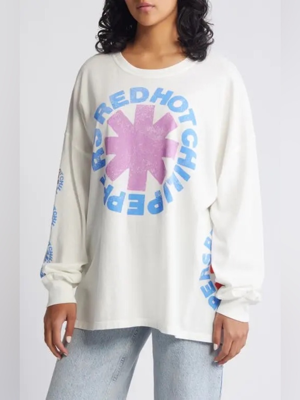 Daydreamer Red Hot Chili Peppers Asterisk Long Sleeve Cotton Graphic T-Shirt NWO
